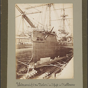 HMS Nelson in dry dock, Williamstown, Victoria ca.1884 [picture]